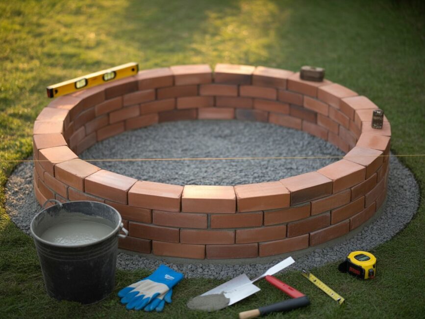 budowa paleniska z cegiełinstructables