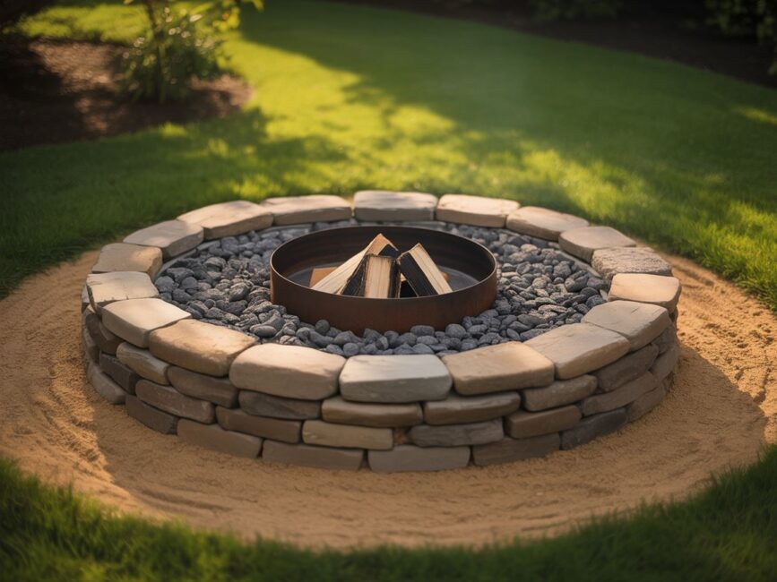 metalowy pierścień paleniska