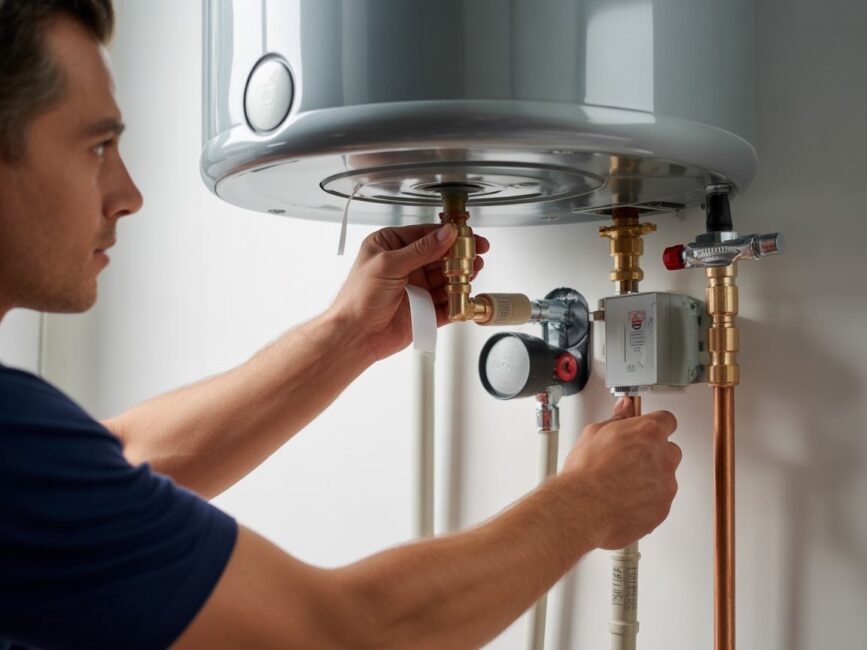 podłączenie rur ciepła i zimnaesscobathware+1