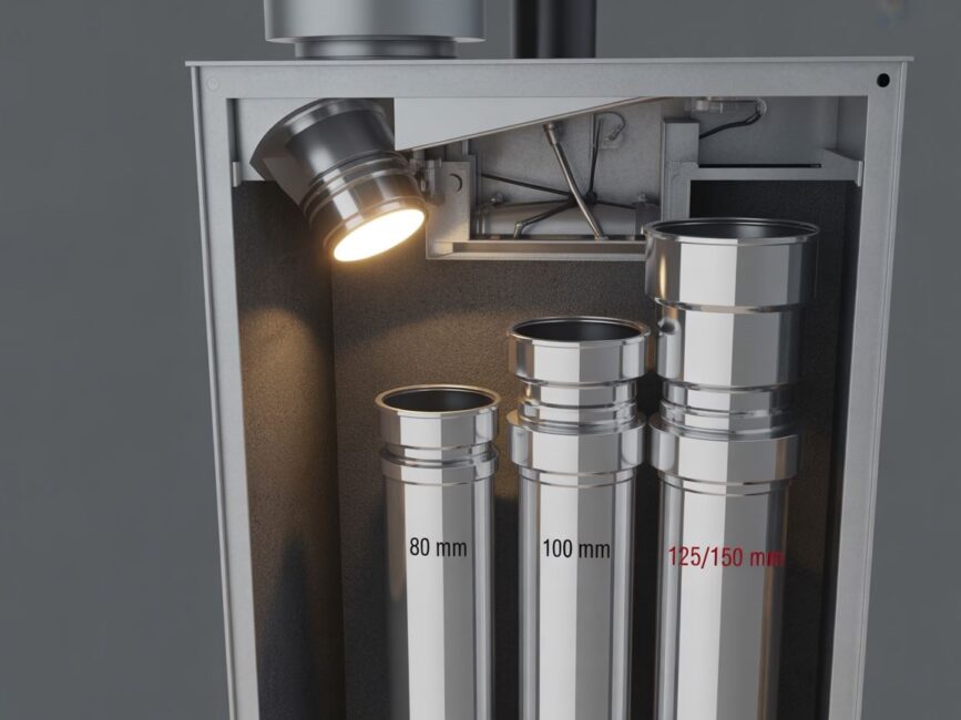 przyłącze pieca na pellet