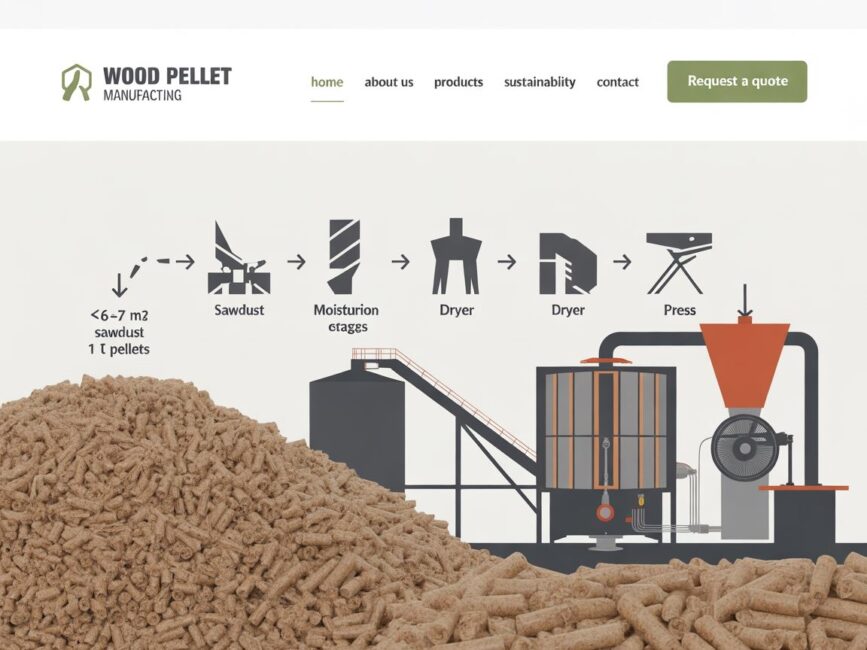 schemat produkcji pelletu