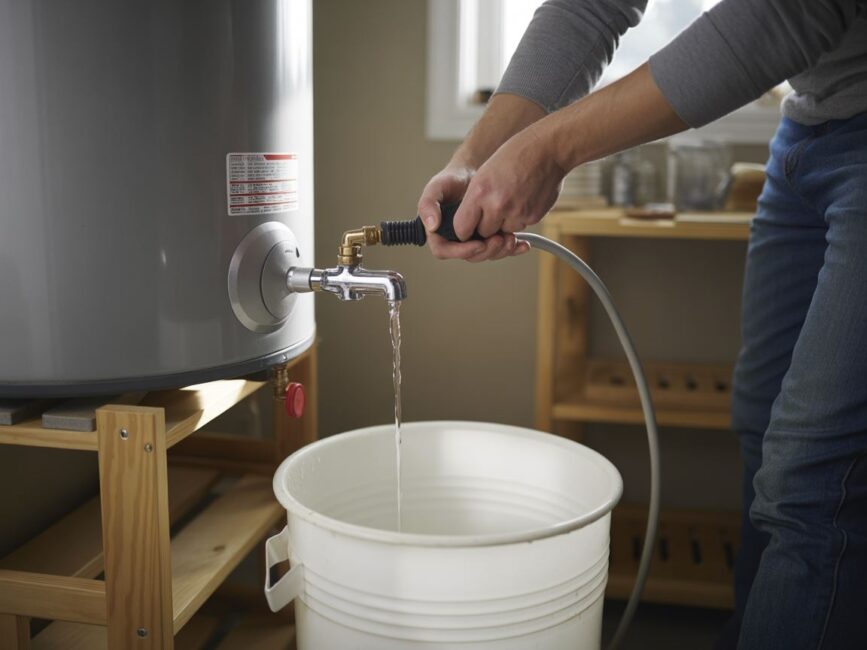 wąż na zaworze spustowym